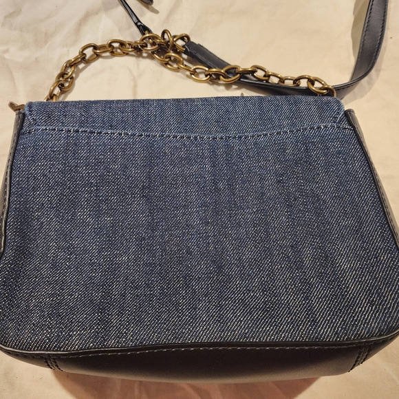 NWOT LAUREN Ralph Lauren Millbrook Denim Chain Crossbody Bag Navy - Picture 9 of 16
